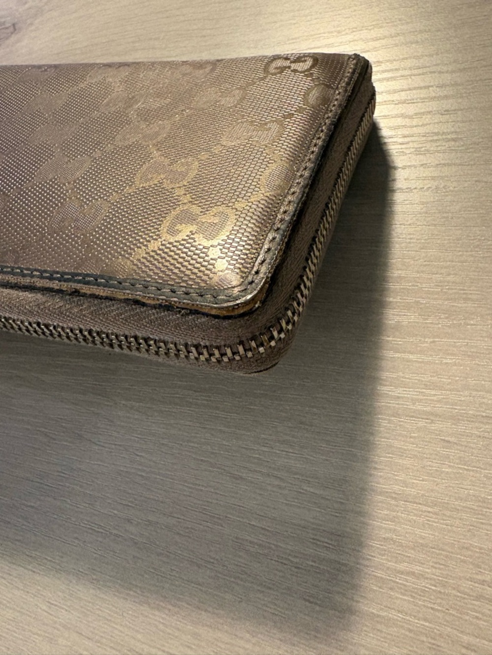 Gucci Taupe Zip-Around monogram long  Wallet - Picture 11 of 15